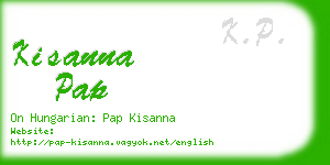 kisanna pap business card